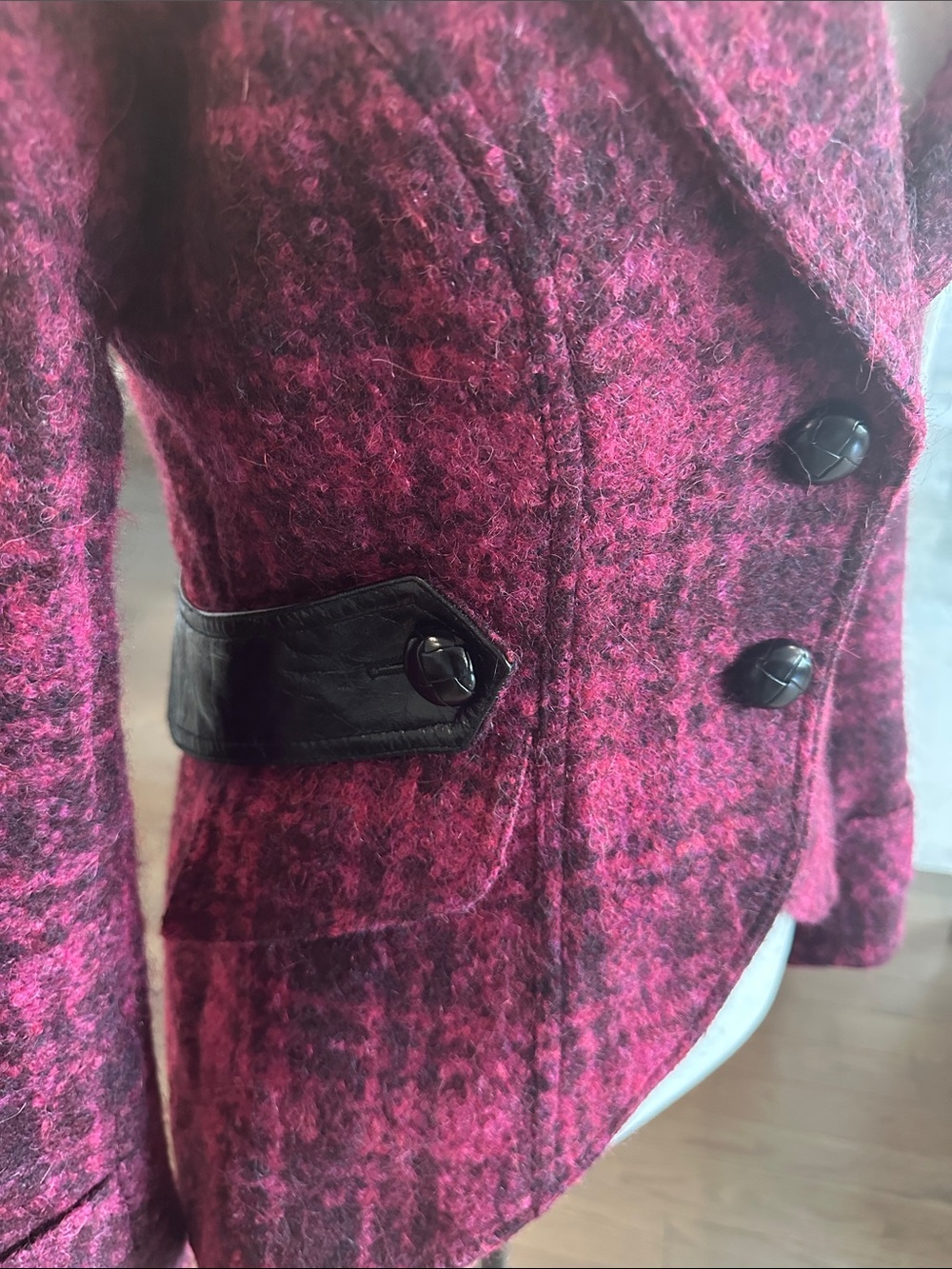 Smythe equestrian Plaid Tailored Wool-Blend Blazer - Picture 3 of 13